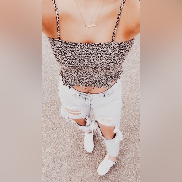 American eagle cheetah print tank top crop top - Picture 5 of 5